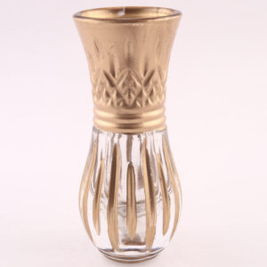 Gold Clear Glass Decorative Vase
